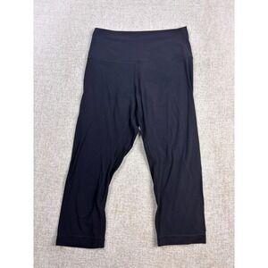 Lululemon Wunder Under Crop Leggings Black High Rise Yoga Pants Size 8